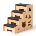Scaletta per animali in legno, colore legno naturale