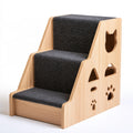 Scaletta per animali in legno, colore legno naturale